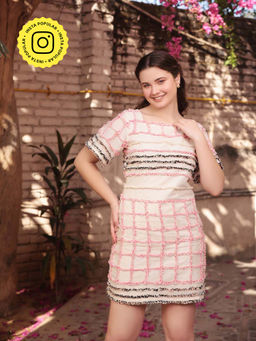Gauri Designer Apparels - Era Self Design Mini Dress