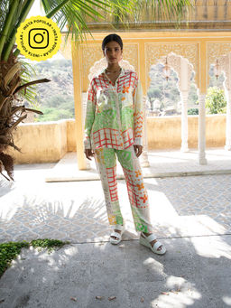 Happi Space - Elio Co-Ord Set In Mood Board Print-white (Set of 2)