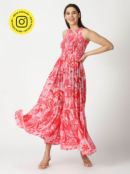 House of Soi - Pink Printed Mela Jumpsuit