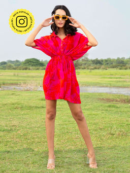 House of Soi - Pink Poppy Printed Dress