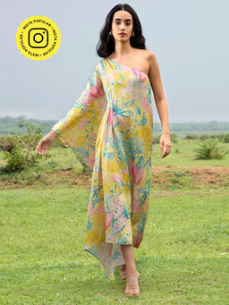 House of Soi - Yellow One Shoulder Dress