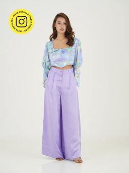 House of Soi - Lavender High Waist Wide Leg Pants