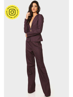 How When Wear - Purple Check Blazer