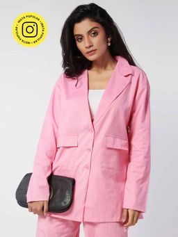 How When Wear - Neon Pink Oversized Blazer