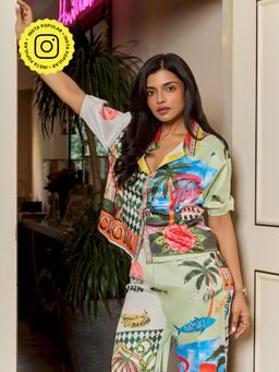 How When Wear - The Havana Printed Resort Shirt - Multi-Color