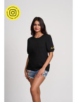 How When Wear - Black Integrity Slogan T-Shirt