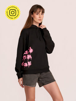 How When Wear - The Hww Paint Splash Black Hoodie