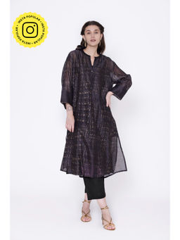 Karuna Khaitan - Black Kyra Printed Kurta with Pant (Set of 2)
