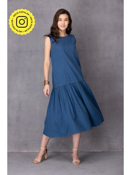 Karuna Khaitan - Blue Nissa Solid Dress