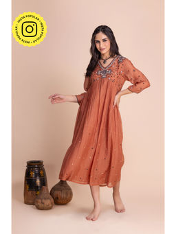 Karuna Khaitan - Saanjh Embroidered Thread Work Dress