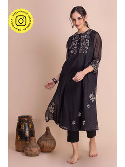 Karuna Khaitan - Black Hooghan Co-Ord (Set of 3)