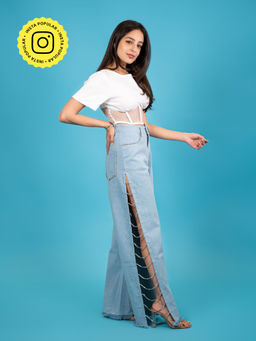 Lea Clothing - Twyla Mesh Corset Tee