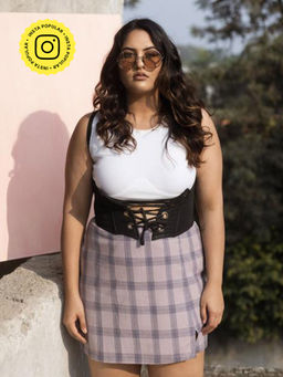 Lea Clothing - Pacey Plaid Mini Skirt