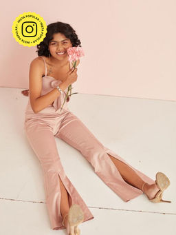 Lea Clothing - Kristen Blush Tailored Jumpsuit
