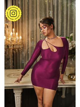 Lea Clothing - Felicity Purple Bodycon Mini Dress