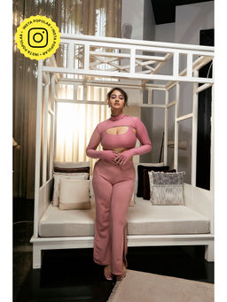 Lea Clothing - Cerise Blush Pink Velvet Trouser