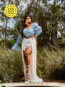 Lea Clothing - Yelena Blue & White and Pants (Set of 2)