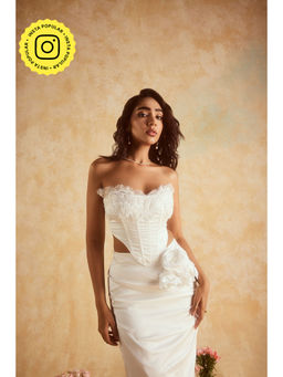 Lea Clothing - Cataleya White Maxi Skirt