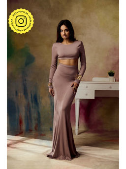 Lea Clothing - Ashen Mauve Modal Maxi Skirt