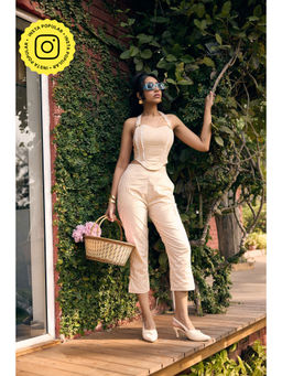Lea Clothing - Yellow and White Gingham Capri Pants
