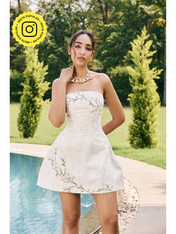 Lea Clothing - Yva Structured White Tube Dress