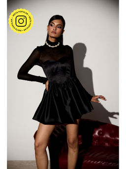 Lea Clothing - Angelina Black Power Mesh Bodysuit