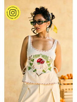 Lea Clothing - Womens Anaar Bloom Embroidered Top