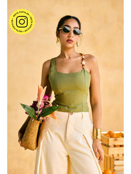 Lea Clothing - Womens Aamras One-Shoulder Embellished Top