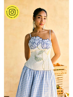 Lea Clothing - Womens Aasmaani Picnic Embroidered Camisole Top