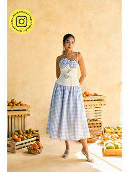 Lea Clothing - Womens Aasmaani Picnic Gingham Skirt