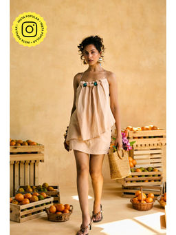 Lea Clothing - Kesar Breeze Draped Stone Embellished Top