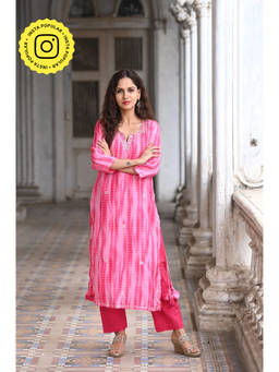Mahee Jaipur - Pink Shibori Amreen Kurta