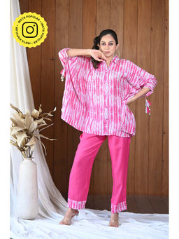 Mahee Jaipur - Pink Muslin Self Design Kurti With Pant