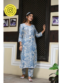 Mahee Jaipur - Icy Blue Floral Co-Ord Set