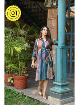 Mahee Jaipur - Multi-Colour Persian Muslin Summer Dress
