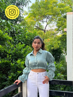Obleka - Satin Ruffle Shirt