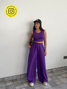 Obleka - Dark Purple Solid Co-Ord (Set of 2)