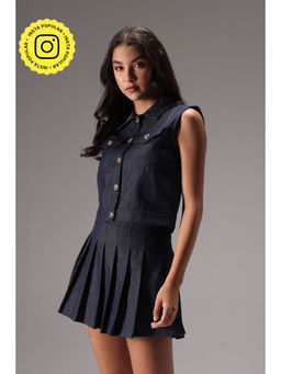 Obleka - Blue Ink Soft Cotton Denim Co-Ord (Set of 2)