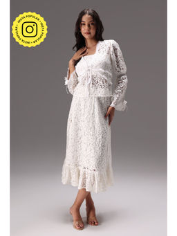 Obleka - White Laced In Layers 3 Piece Co-Ord (Set of 3)