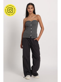 Obleka - Grey Tube Top with Parachute Cargo