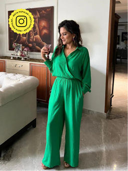 Obleka - Crinkled Green Co-Ord Set