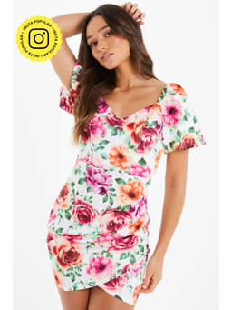 Quiz Clothing - Multi Half Sleeve Bodycon Dress