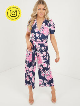 Quiz Clothing - Navy Culotte Jumpsuit (Set of 2)