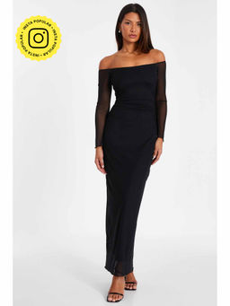 Quiz Clothing - Black Midi Dress