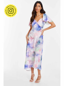 Quiz Clothing - Multi-Colour Print Midi Dress