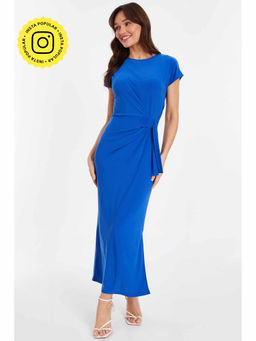 Quiz Clothing - Blue Maxi Dress with Twist Detail