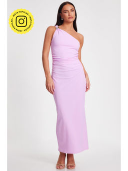 Quiz Clothing - Lavender One-Shoulder Sleeveless Bodycon Maxi Dress