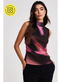 Quiz Clothing - Women Multi-Color High Neck Top