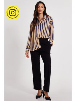 Quiz Clothing - Women Tan Collar Neck Shirt
