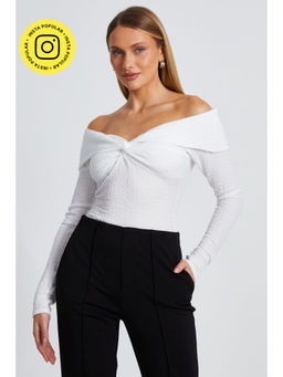 Quiz Clothing - Women White Off Shoulder Top